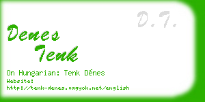 denes tenk business card